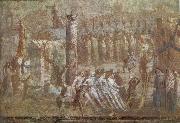 unknow artist Wall painting from Pompeii showing the story of the Trojan Horse Sweden oil painting artist